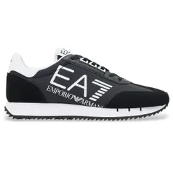 EA7 für Herren. 7X000541_AF18609 Vintage Turnschuhe Schwarz (45 1/3), Wohnung, Schnürsenkel, Lässig