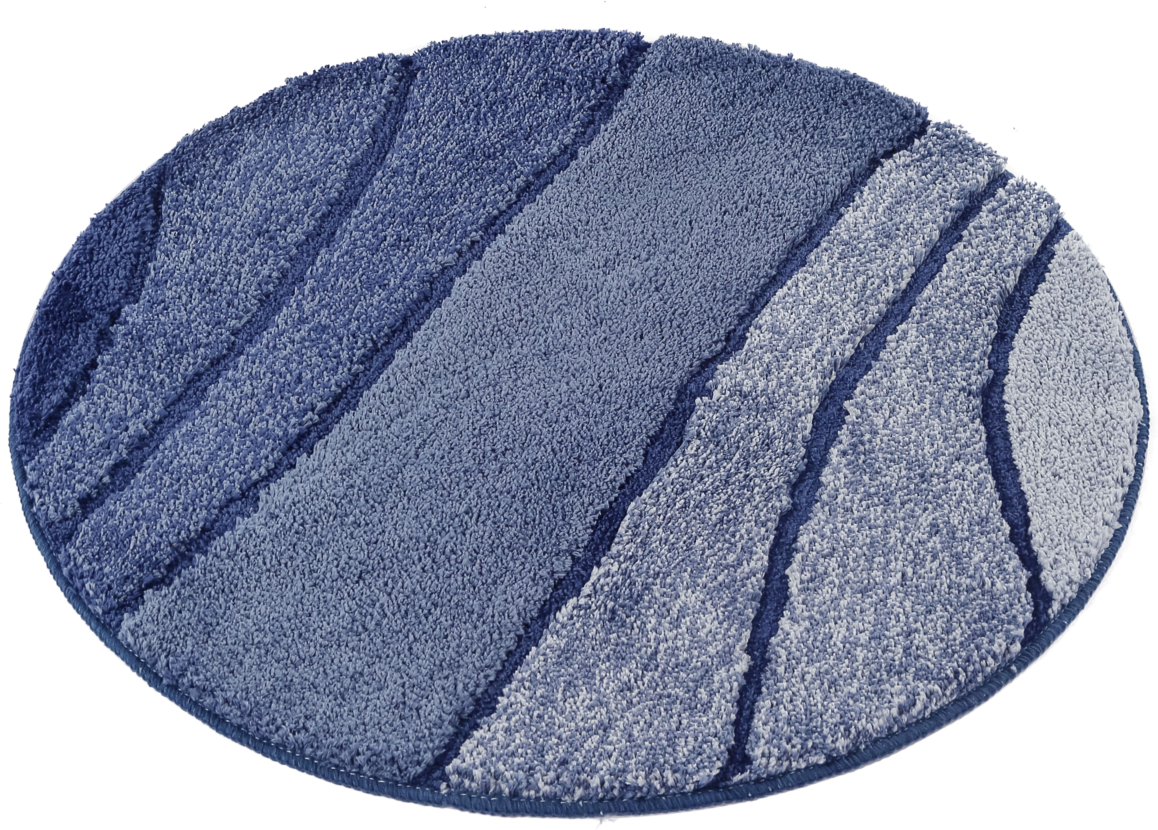 Badematte GOODPRODUCT "Josie, Badvorleger, Badezimmer Teppich" Gr. 7, blau (verlauf blau), H:20mm, Polyester, Badematten, Badematte, Badteppich, Badematten, rechteckig, rund & als 3-tlg. Set erhältlich verlauf blau rund ( Ø 80cm)