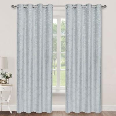 Popular Bath Product-Window Dansington Wide Grommet Curtain Pair 104 x 84, 104 x 84, Gray