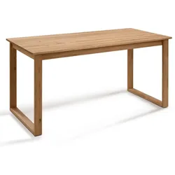 Schreibtisch Vollholztisch in Eichefarben 160 cm breit