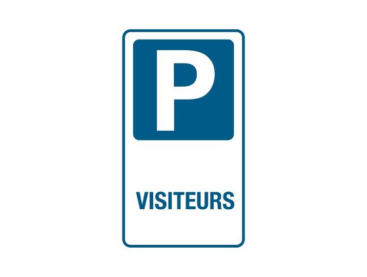 Schild P Visiteurs 19 × 33 cm