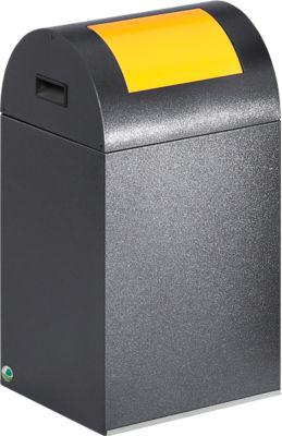 Selbstlöschende Wertstoff-Abfallsammler 40R, antiksilber/gelb