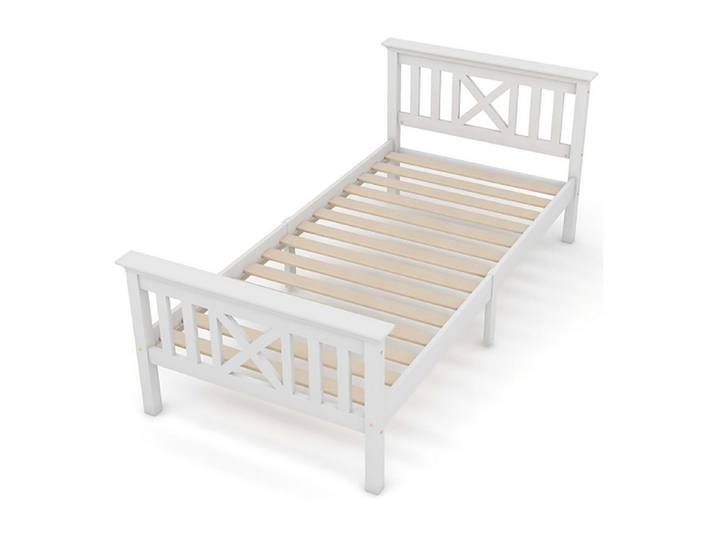 Celya Holzbett 90 x 200CM Einzelbett, Holzbett aus Bettgestell mit Lattenrost Holzbett mit Kopfteil