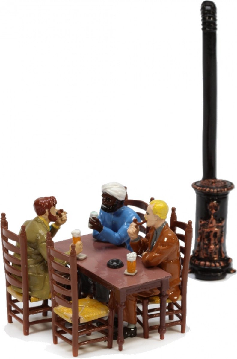 Pixi verzamelfiguur nr. 5169 Blake, Mortimer en Nasir in de bar - Metaal - L: 5,5 cm, B: 9 cm, H: 10 cm