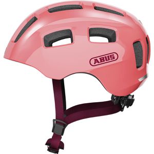 Abus Fahrradhelm Youn-I 2.0, für Kinder, 52 - 57 cm, verstellbar, rosa, mit LED-Rücklicht