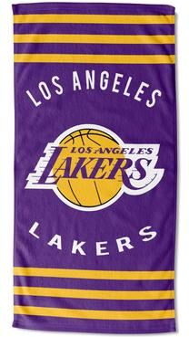 NBA 720 Lakers Stripes Beach Towel - 30x60