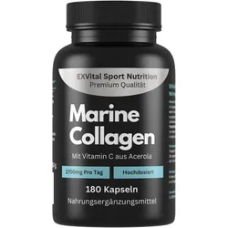 Marine Collagen Kapseln, 1700mg Meereskollagen pro Tag mit Vitamin C von EXVital