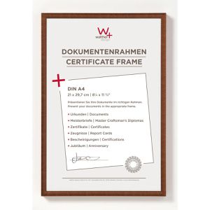 walther-design Bilderrahmen New Lifestyle KV130J, A4, 21 x 29,7cm, Echtglas, Kunststoffrahmen, bronze