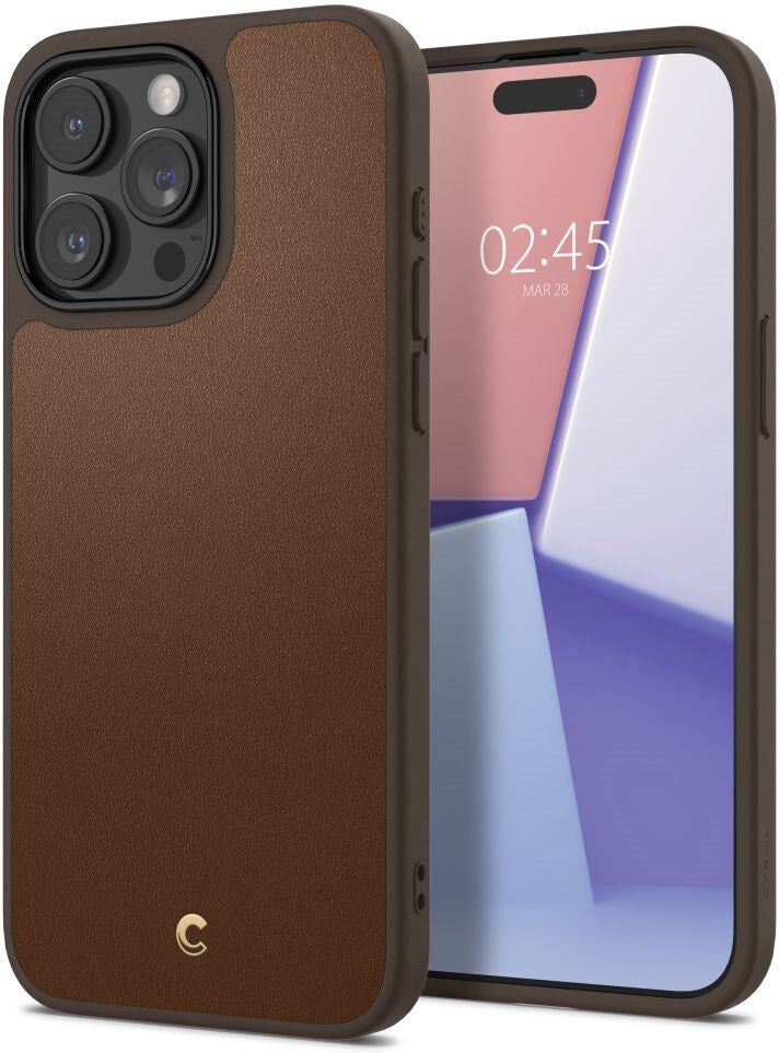 iPhone 15 Pro Max Cyrill Kajuk Mag Hybrid Bagside Cover m. Strop - MagSafe Kompatibel - Saddle Brown