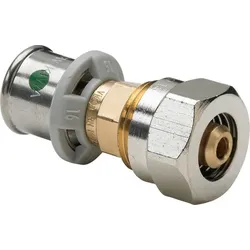 Ueberg Verschraubung VIEGA 2113.5 615970 16x16x2,25, aus Rotguss, an Fremdrohre