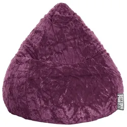Sitting Point Sitzsack Beanbag Fluffy L Stoff Violett Aubergine