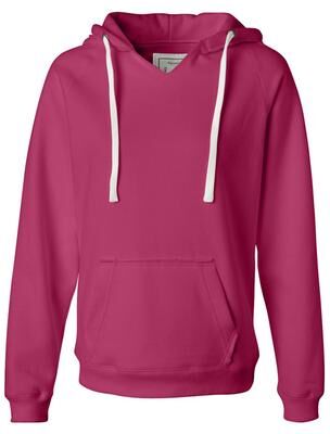 J America JA8836 Sydney Brushed Hood T-Shirt in Wildberry size 2XL 8836