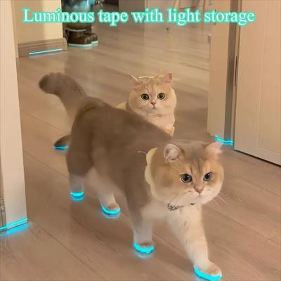 Uplifted Finds Cat Luminous Adhesive Tape Self Luminous Fluorescent Strips For Home And Outdoor Use green
