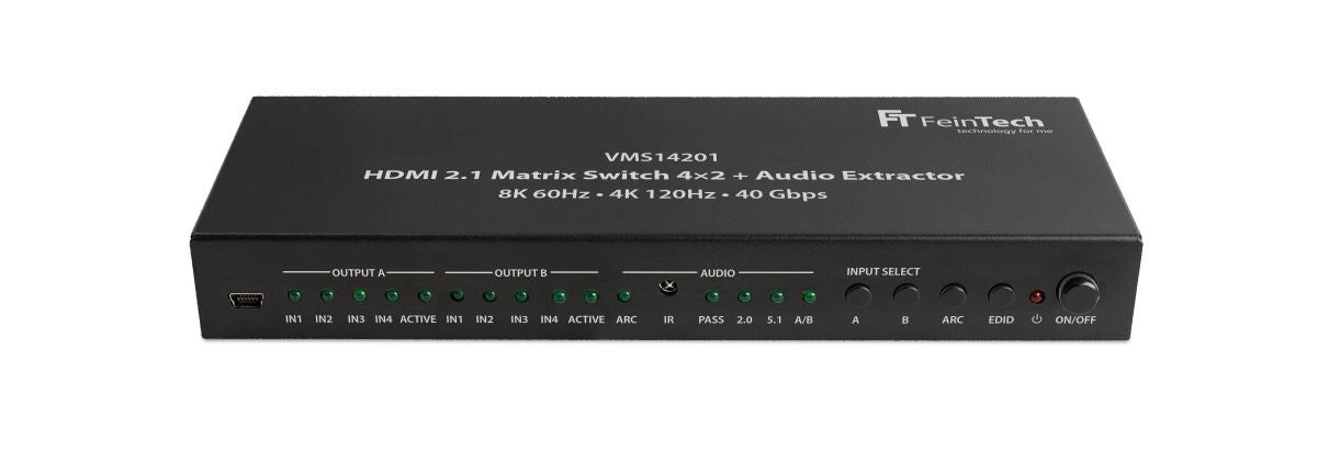 FeinTech VMS14201 HDMI 2.1 Matrix Switch 4x2 mit Audio Extractor