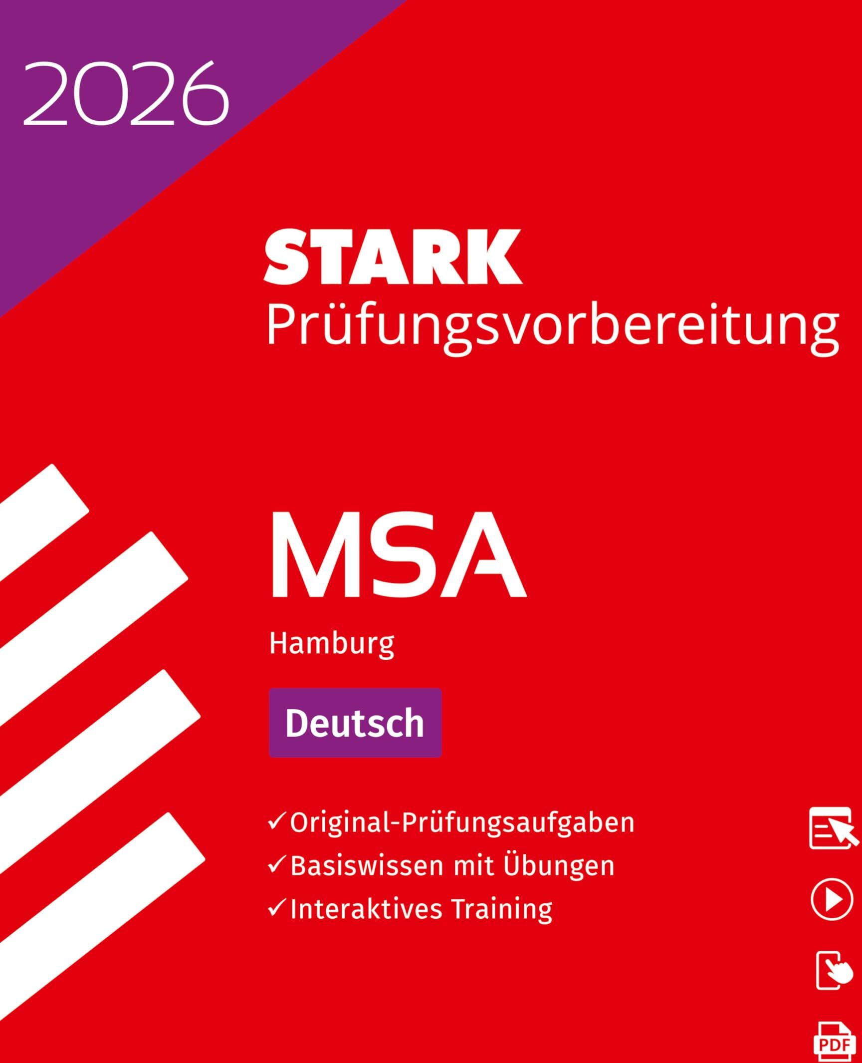 STARK Deutsch - MSA 2026 Hamburg - Prüfungsvorbereitung (Abschlussprüfungen) - Preis vom 30.09.2026 09:01:18 h