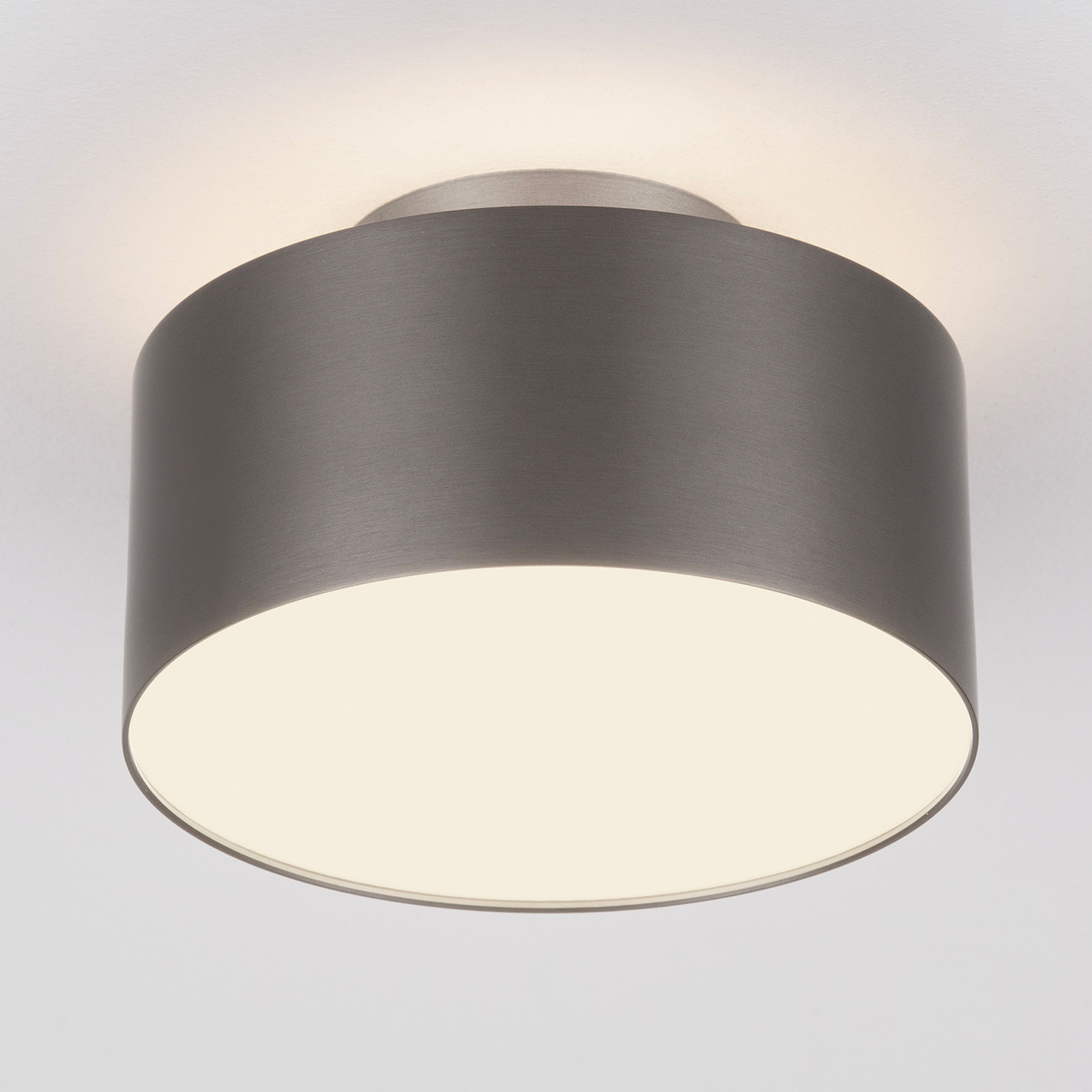 home24 Plafondlamp Ozen, zilver, Ø 14 cm