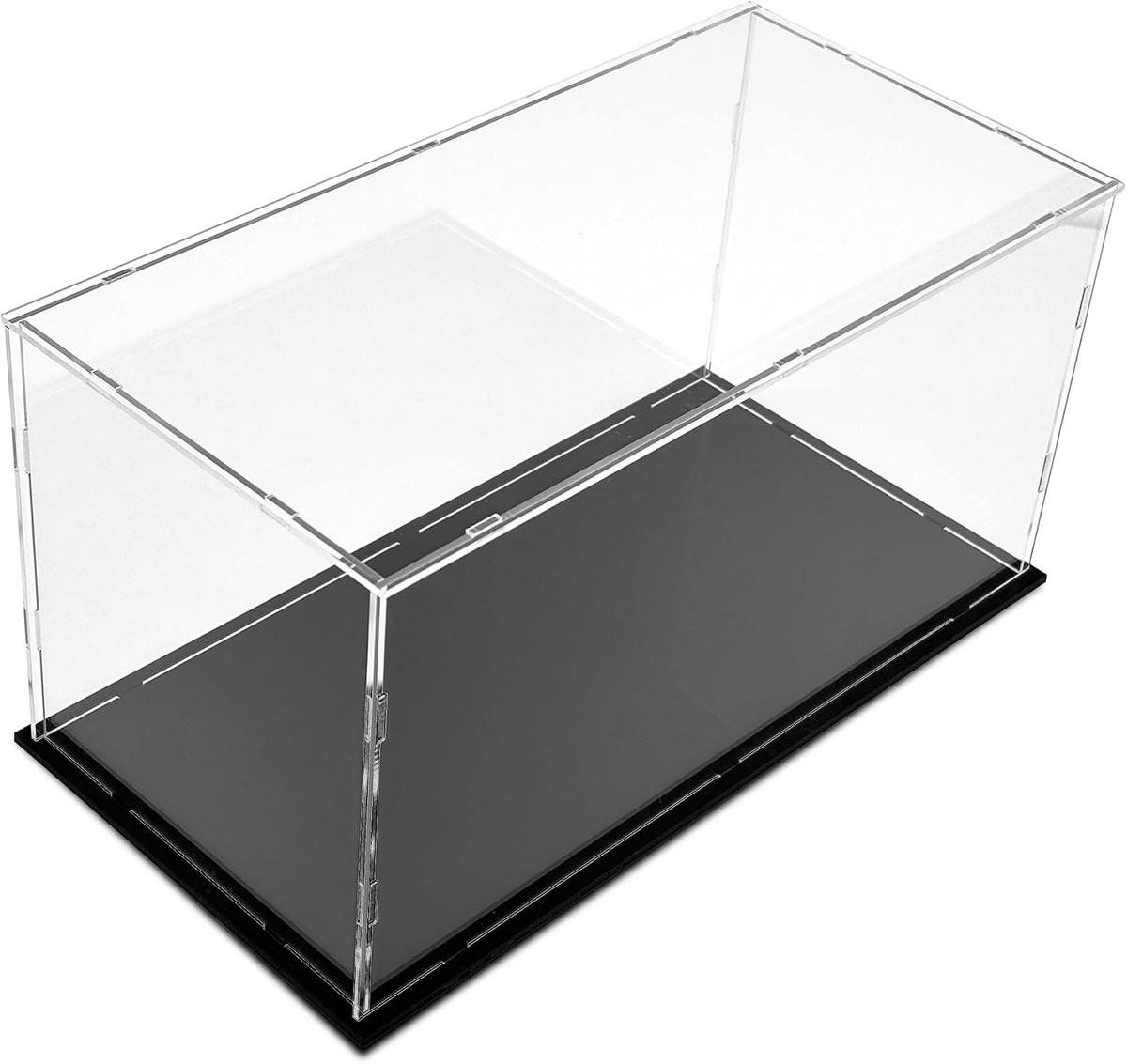 SnelShoppen Display Case voor Verzamelingen met Zwarte Bodem en Transparante Acryl Presentatiestand