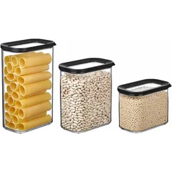 VORRATSDOSEN Modula schwarz 3er Set