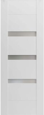 VDomDoors SARTODOORS Sete 6900 White MDF Door Slab with Frosted Glass