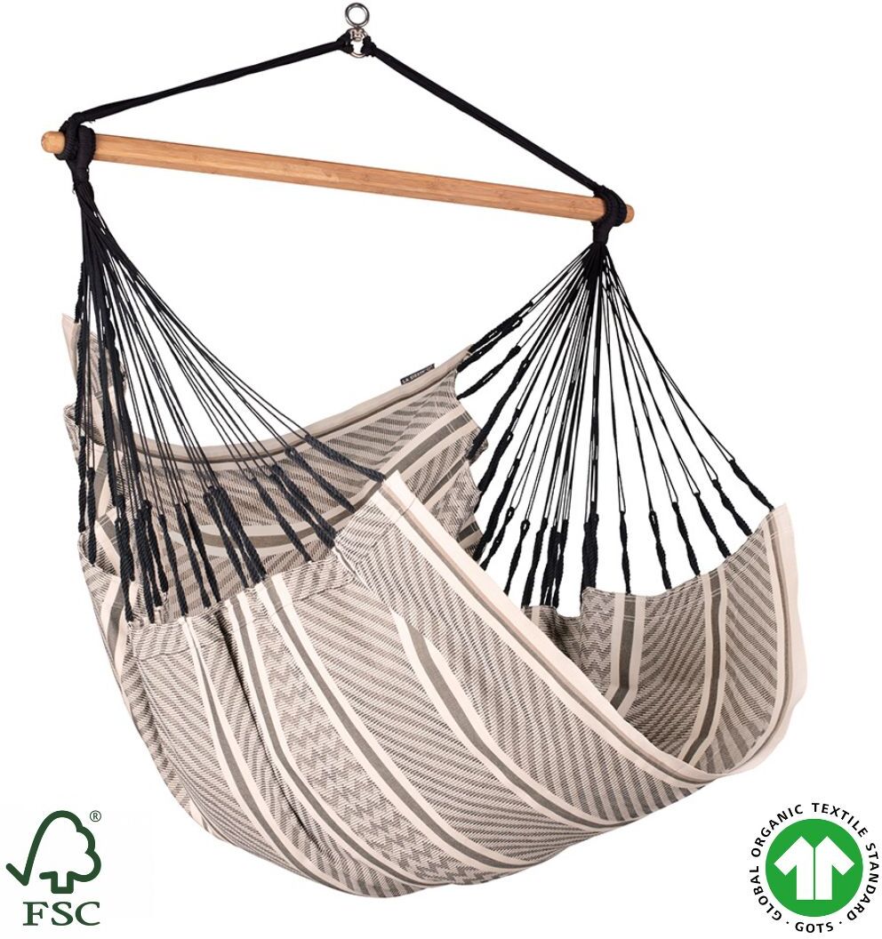 Amaca Sospesa In Cotone Biologico Certificato Gots Giardino Casa Habana Zebra (D