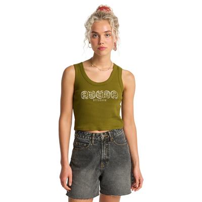 Tanktop BILLABONG "Stirred Up", Damen, Gr. XL, grün (schwarz olive), Obermaterial: 100% Baumwolle., Tops Tanktop