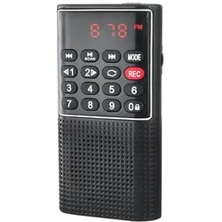 We-Vibe RADIO DE POCHE rechargeable FM, lecteur de carte micro SD RMS 3W, prise casque N (FM), Radio