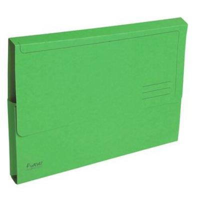 Exacompta 10er Packung Aktenmappen mit Verschlußkappe aus Recycling-Karton 290g Forever, für Format DIN A4
