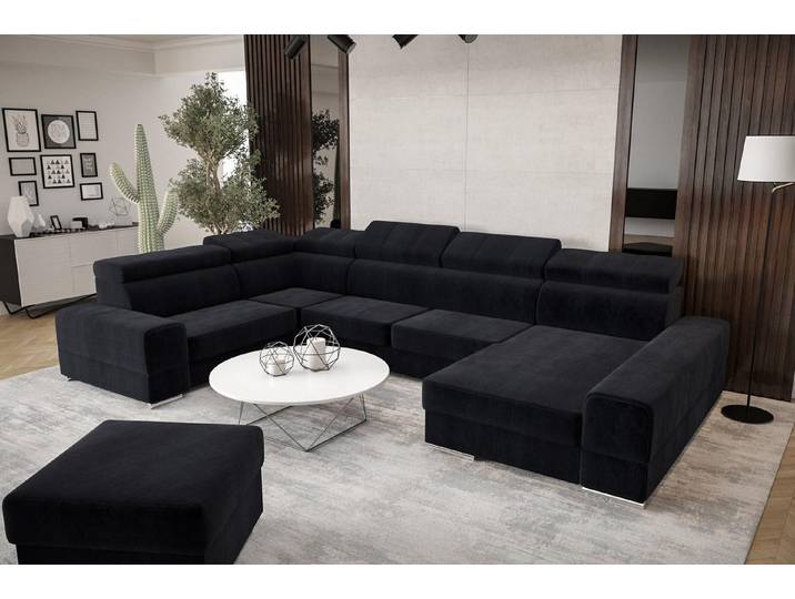 Xlmoebel Wohnlandschaft U-Form Ledersofa in modernem Design für eleganten Wohnkomfort, U-Form, Hergestellt in Europa