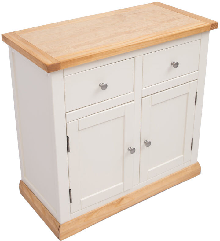 August Grove Naugle 84 cm W Sideboard Brown/White/Silver 80cm H X 84cm W X 40cm D