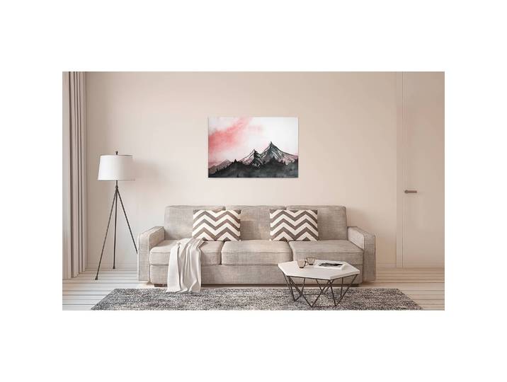 Impression sur toile Mountain Paint Polyester PVC / Épicéa Rouge/Rouge 90 x 60cm