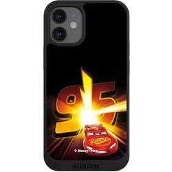 Nivocase Handyhülle für Apple iPhone 12 mini Hülle NIVOpure Case Schwarz Cars Lightning Mcqueen 95 (Apple iPhone 12 mini), Smartphone Hülle, Schwarz