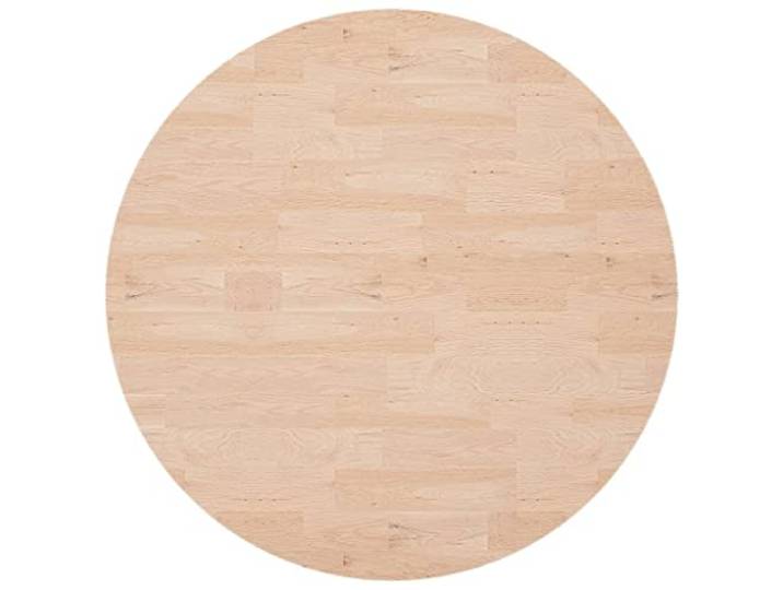 GFDWPUY Runde Tischplatte Eiche Massivholz 90x4 cm Unbehandelt Für Couchtisch, Beistelltisch, Bartisch, Nachttisch, Regal, Möbelplatte, Rustikales Design