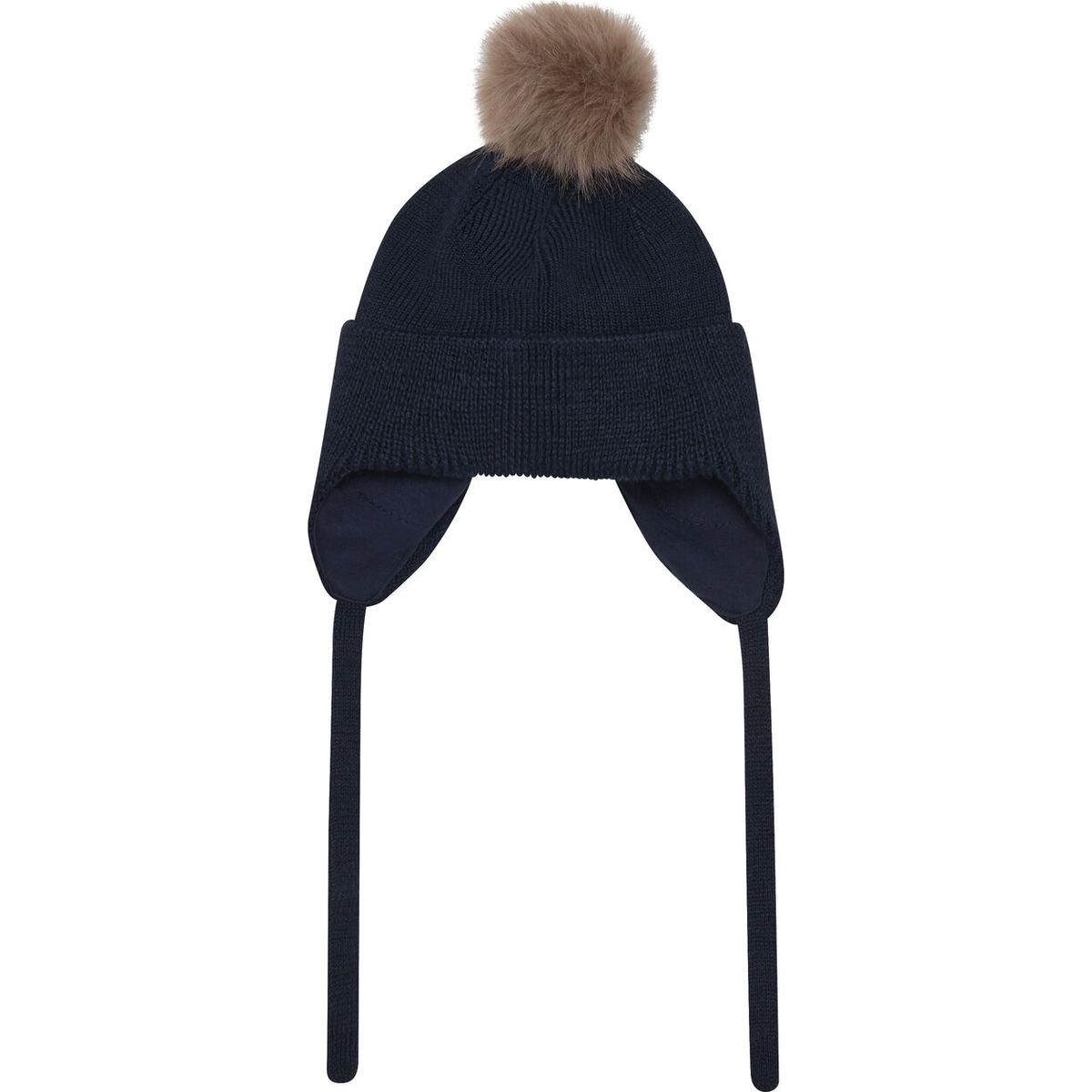 Color Kids Baby Hat W. Wool Windst & Fur 742972 total eclipse (7850) 48 742972-7850-48