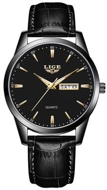 Youfap Market Leather Men's Quartz Wristwatch, Business Man Watch Waterproof Luminous, Auto Date Week Men Watches For Fashion full Black