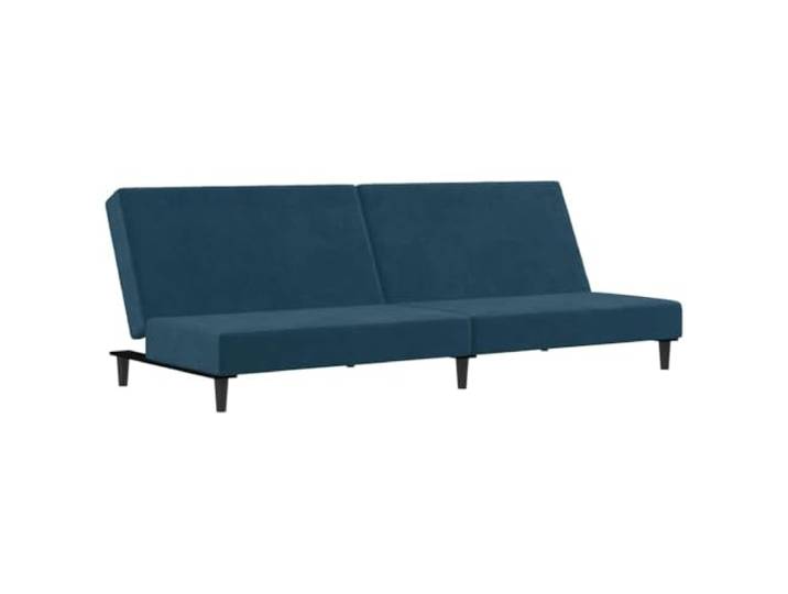 GHVBNMF Schlafsofa 2-Sitzer Blau Samt Klappsofa Couch mit Schlaffunktion Vielseitige 2-in-1 Schlafcouch für Wohnzimmer und Gästezimmer, schnell verstellbar mit eleganter samtiger Oberfläche.
