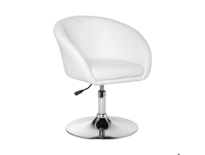 Fauteuil lounge réglable simili cuir Sally - Blanc -