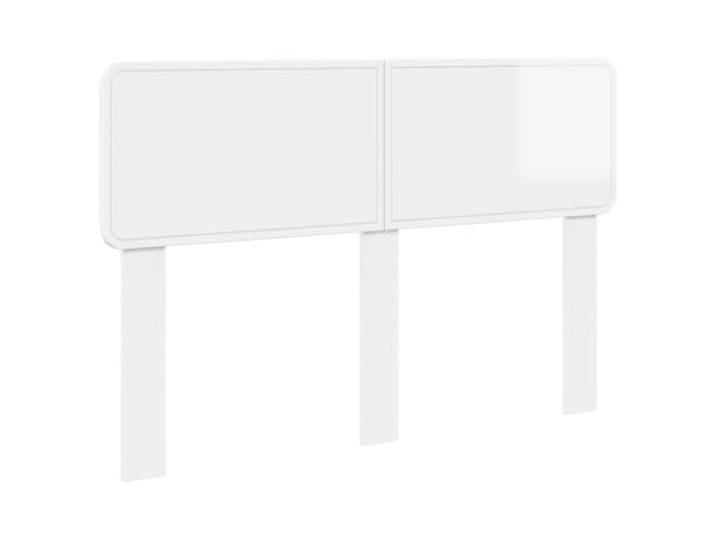 KTHLBRH Kopfteil weiß glänzend aus technischem Holz Minimalistisches Design, robuste Struktur, einfache Montage, Reinigung mit trockenem Tuch, Lesehilfe