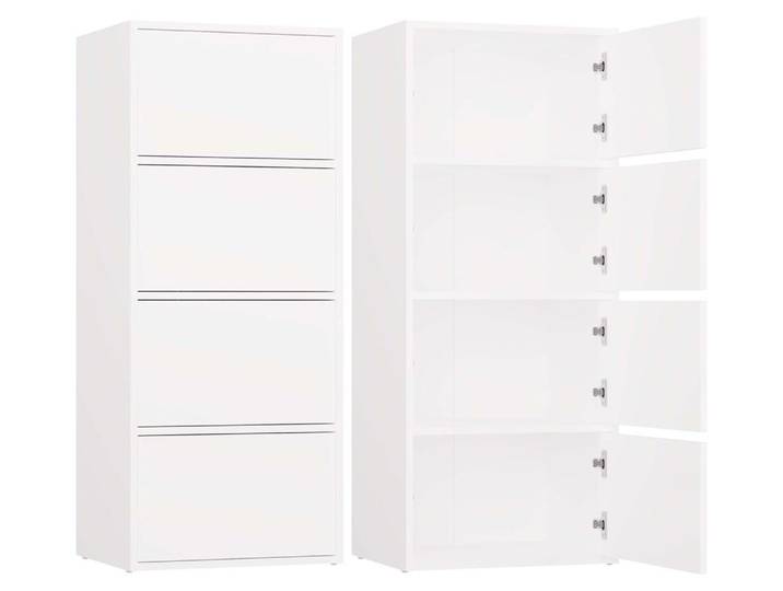 Commode étroite avec portes ATALLA - blanche