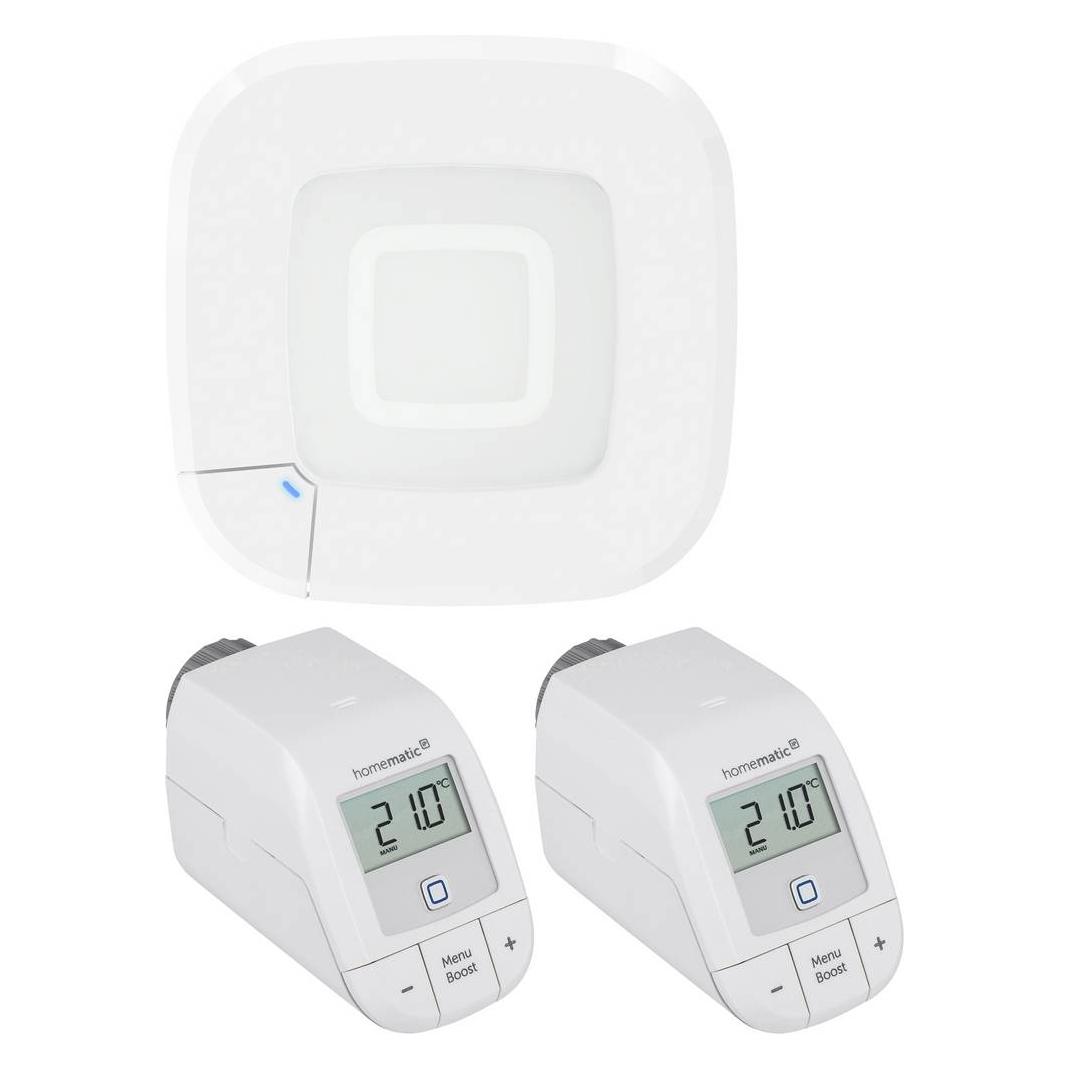 Homematic IP Set bestehend aus Funk Access Point 2 und 2x Heizkörperthermostat - basic (161314A0+2x153412A2)