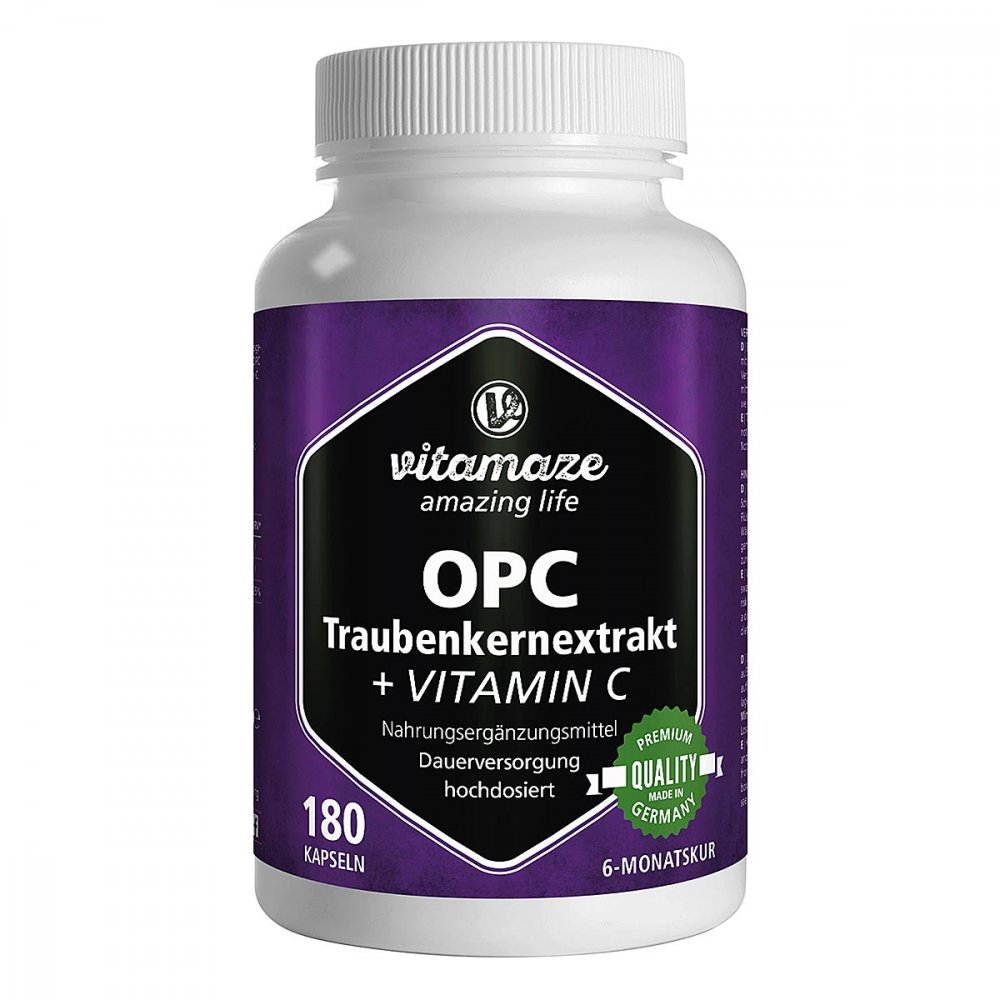 Vitamaze GmbH Vitamaze OPC TRAUBENKERNEXTRAKT hochdosiert+Vitamin C 12580586