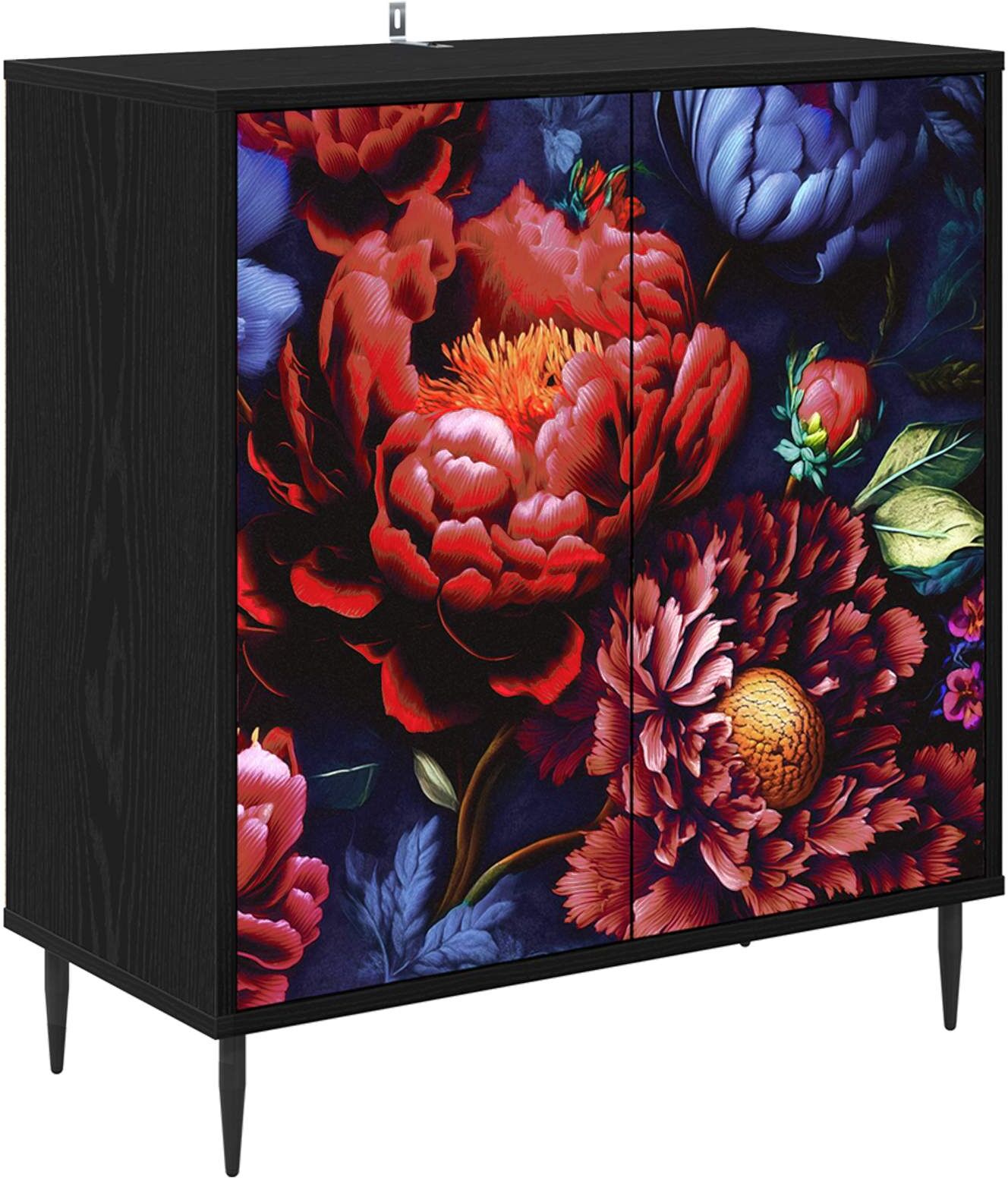 vidaXL Buffet KIEL Chêne noir 69 x 33 x 76 cm Bois d'ingénierie