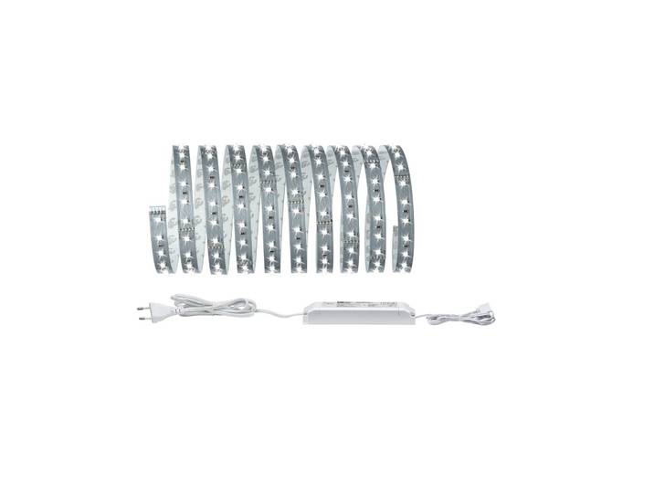 Paulmann MaxLED 500 Basisset IP20 tageslicht 3m 500, dimmbar, alu / grau / zink, für Schlafzimmer, Metall, Modern