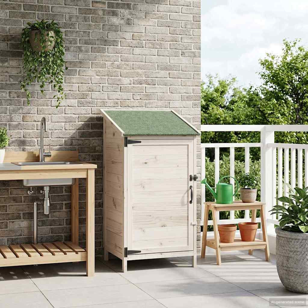 Vidaxl Garden Shed Engineered Wood Outdoor Storage For Tools Supplies Wooden White 59cm W X 56cm D X 113.5cm H
