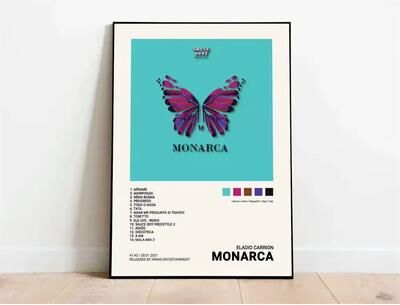 Inspired Finds Latin Rapper Album Cover Canvas Poster Wall Art For Aesthetic Room Decor sauce Boyz Eladio Carrin 15.75x23.62in (no Frame)