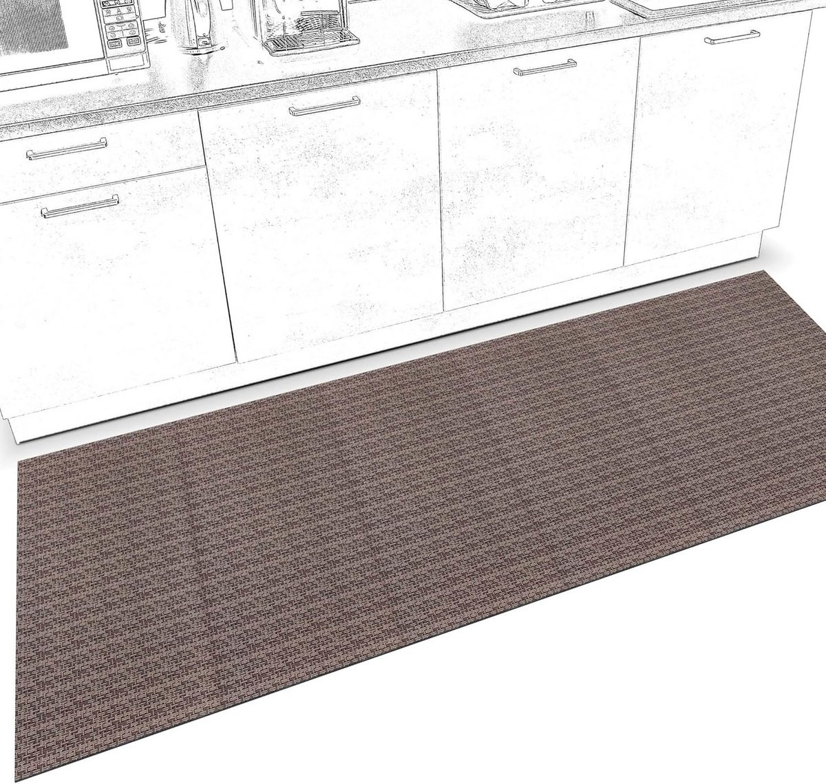 Moderne Wasbare Antislip Loper van Polyester voor Gang, Keuken, Badkamer of Balkon