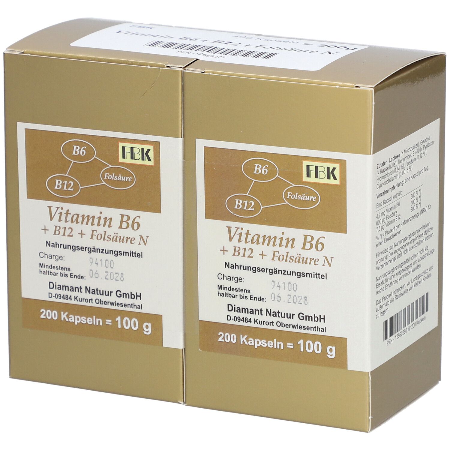 Vitamin B6+B12+Folsäure N Kapseln 400 St