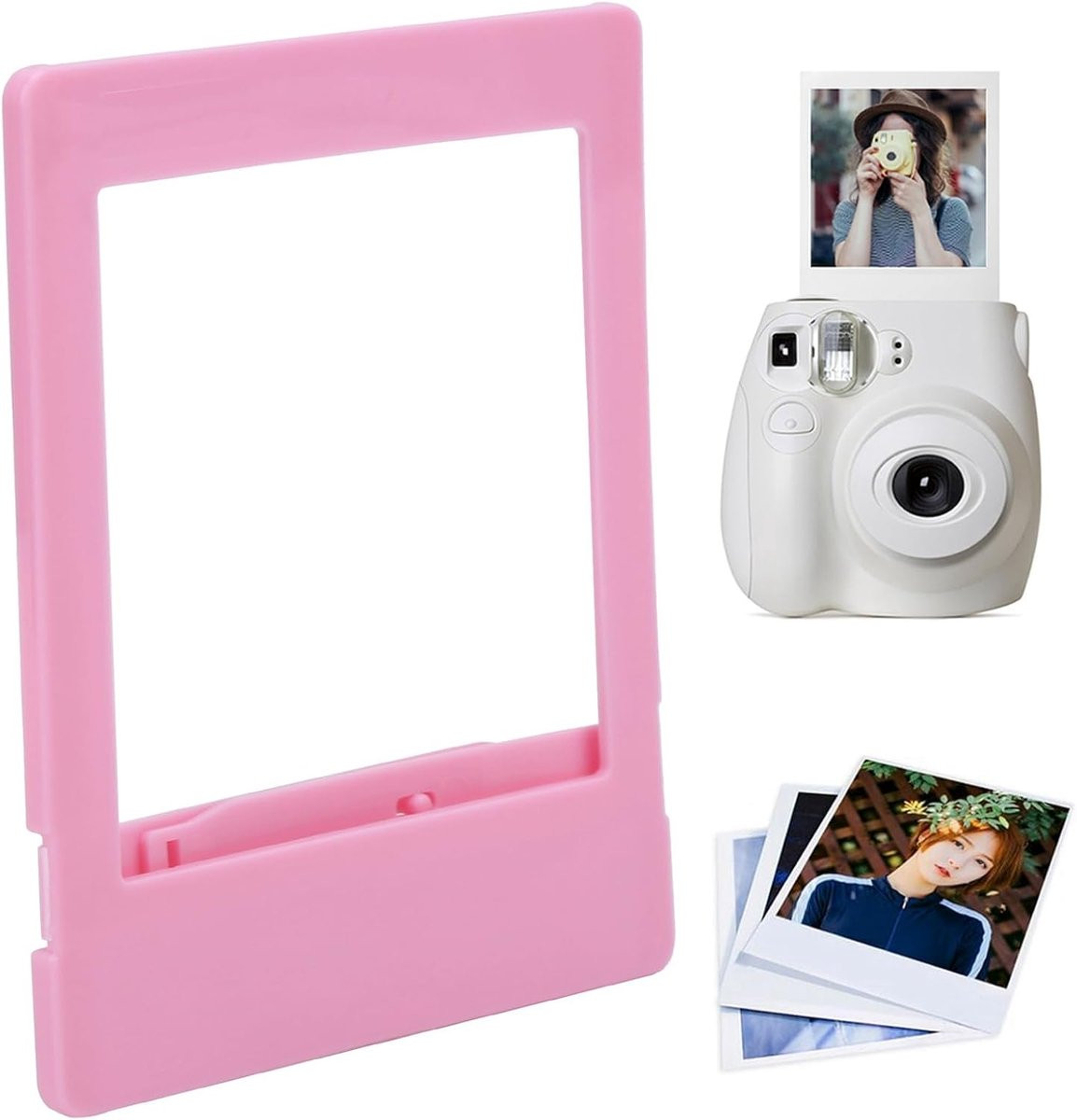 Roze fotolijst met achtersteun voor fotopresentatie, 10 x 8 cm