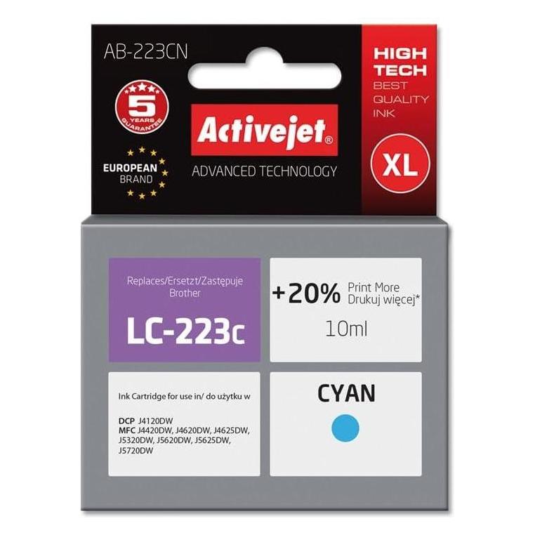 Activejet AB-223CN  - Tinte auf Farbstoffbasis - Cyan - Brother - Einzelpackun (C) (AB-223CN)