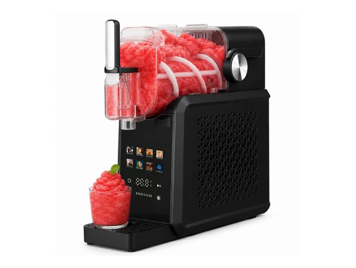 Vankel Slush-Eismaschine 8-in-1, ohne Eiswürfel, Selbstreinigung, 10 Konsistenzstufen, 1,8 l, 200 W, Slushmaker für Kaltgetränke, Slush, Milchshake, Frappé, Softeis