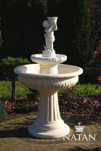 Springbrunnen Froschbrunnen Brunnen Steinbrunnen Gartenbrunnen Fontaine 154cm